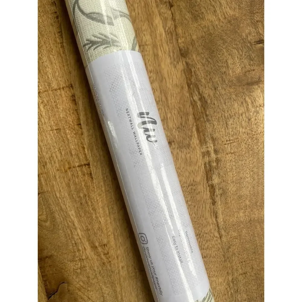 NextWall NW41508 Morris Flower Wallpaper in Daydream Grey & Pearl Blue NEW